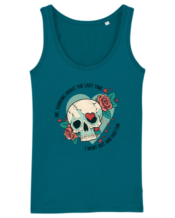 Funny Thinking Skeleton Valentine Skull Ocean Depth