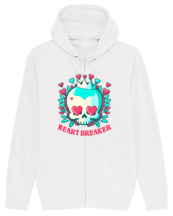 Heart Breaker Skull Valentine White