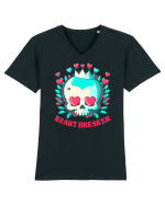 Heart Breaker Skull Valentine Tricou mânecă scurtă guler V Bărbat Presenter