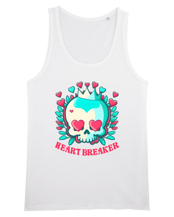 Heart Breaker Skull Valentine White