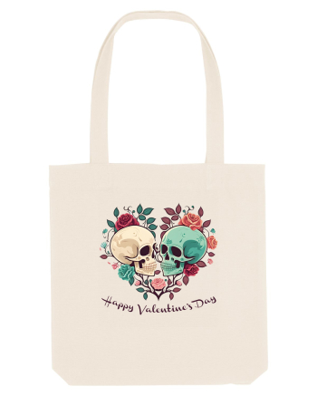 Heart Happy Valentine's Day Skull Natural