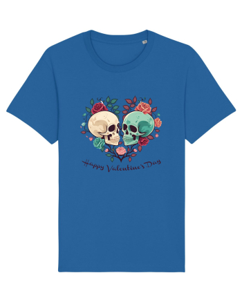 Heart Happy Valentine's Day Skull Royal Blue