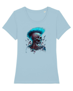 Skeleton Style Tricou mânecă scurtă guler larg fitted Damă Expresser