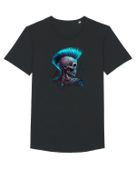Skeleton Style Tricou mânecă scurtă guler larg Bărbat Skater