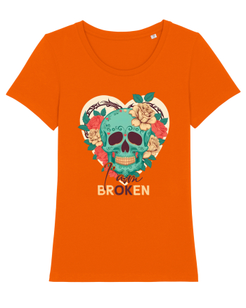 I am Broken Ok Skeleton Valentine Skull Bright Orange