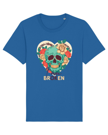 I am Broken Ok Skeleton Valentine Skull Royal Blue