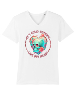 It's Cold Outside Like My Heart Tricou mânecă scurtă guler V Bărbat Presenter
