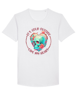 It's Cold Outside Like My Heart Tricou mânecă scurtă guler larg Bărbat Skater