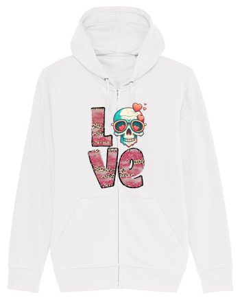 Love Heart Valentine Skull White
