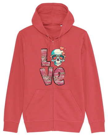 Love Heart Valentine Skull Carmine Red