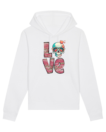 Love Heart Valentine Skull White