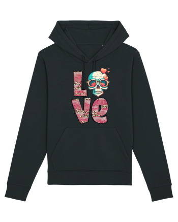 Love Heart Valentine Skull Black
