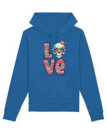 Love Heart Valentine Skull Royal Blue