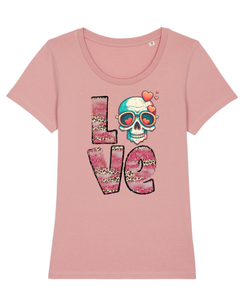 Love Heart Valentine Skull Canyon Pink