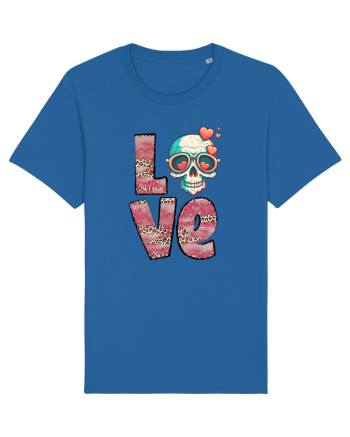 Love Heart Valentine Skull Royal Blue