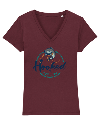 Hooked for life Burgundy
