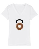 Donut Tricou mânecă scurtă guler V Damă Evoker