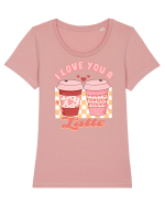 I Love You A Latte Tricou mânecă scurtă guler larg fitted Damă Expresser