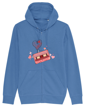 I Love You Retro Cassette Bright Blue