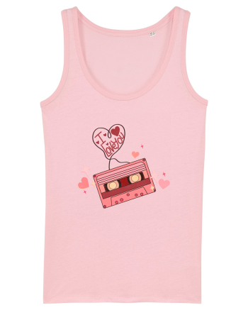 I Love You Retro Cassette Cotton Pink
