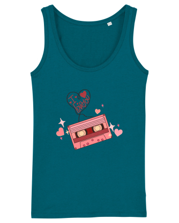 I Love You Retro Cassette Ocean Depth