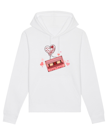 I Love You Retro Cassette White