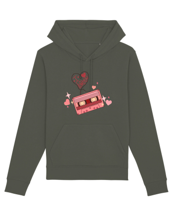 I Love You Retro Cassette Khaki