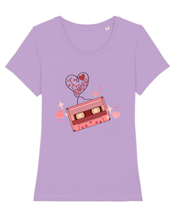I Love You Retro Cassette Lavender Dawn