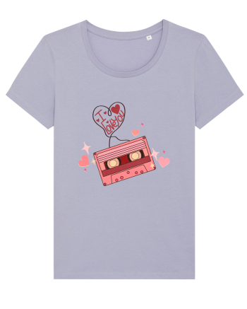 I Love You Retro Cassette Lavender