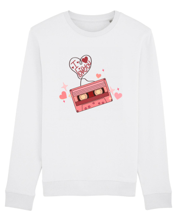 I Love You Retro Cassette White