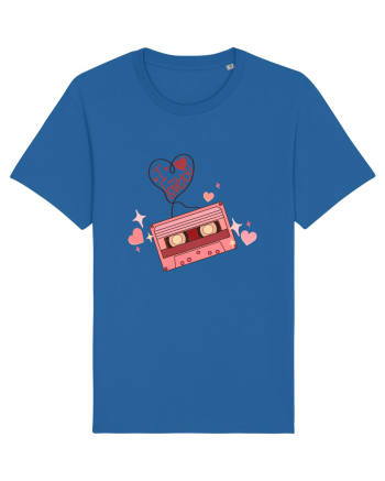 I Love You Retro Cassette Royal Blue