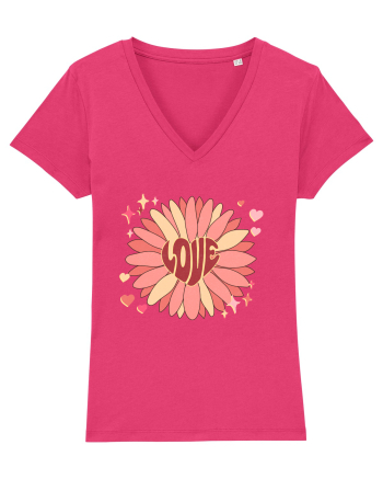 Love Hippie Flower Raspberry