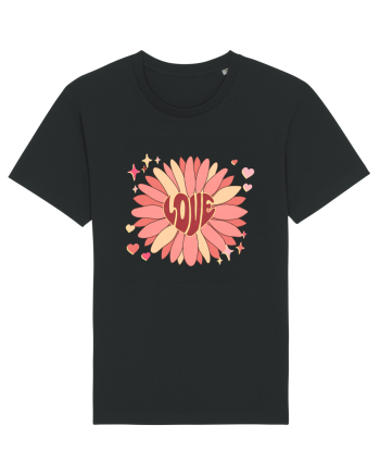 Love Hippie Flower Black