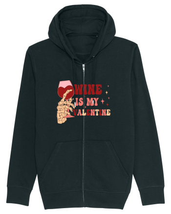 Wine Is My Valentine Black