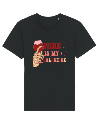 Wine Is My Valentine Black
