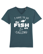 The fish are calling Tricou mânecă scurtă guler V Bărbat Presenter