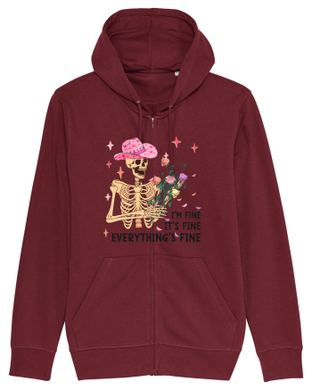 I'm Fine It's Fine Everything's Fine Burgundy