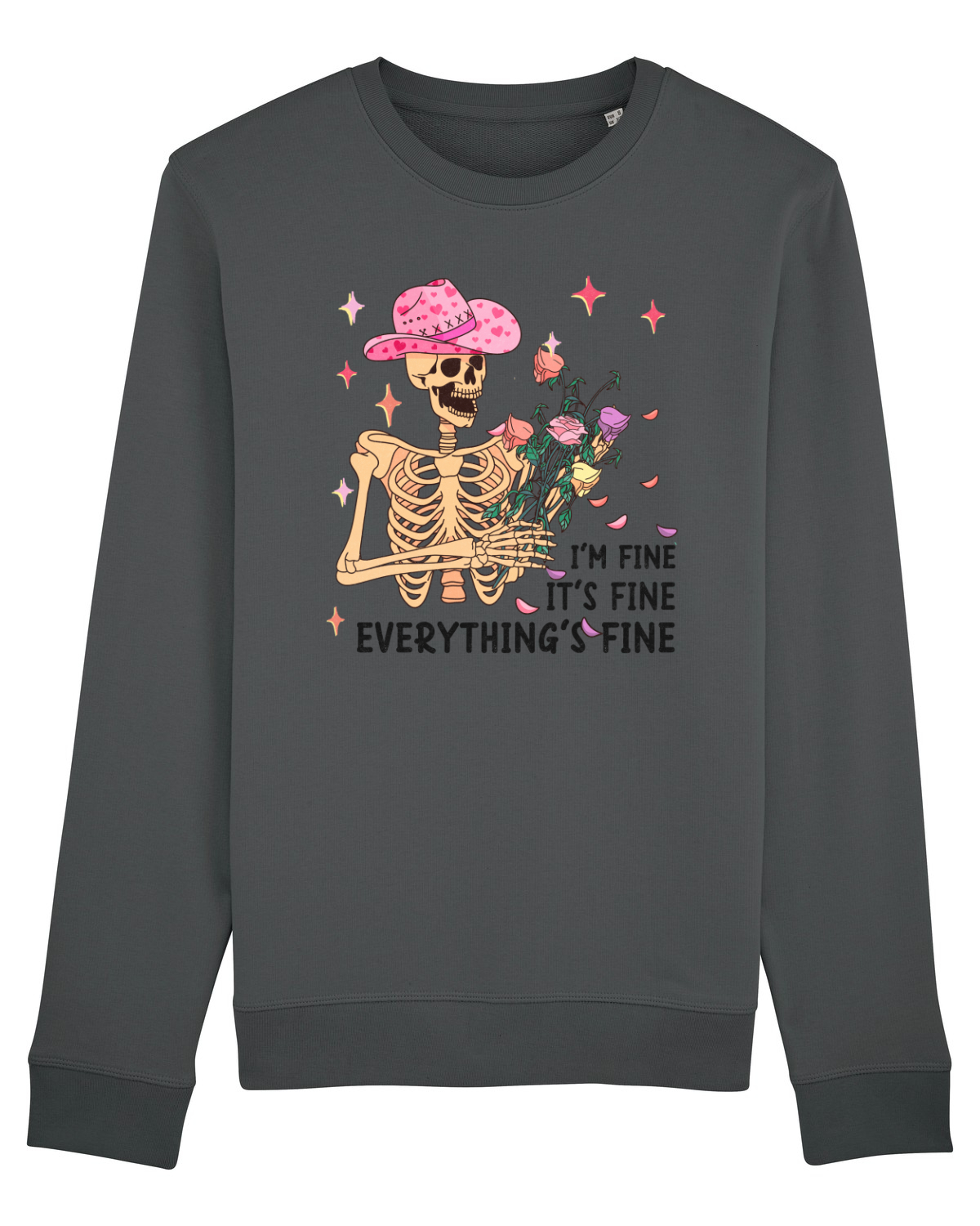 Bluză mânecă lungă Unisex Rise Anthracite