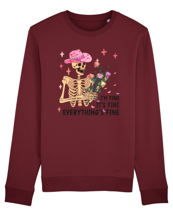 I'm Fine It's Fine Everything's Fine Burgundy