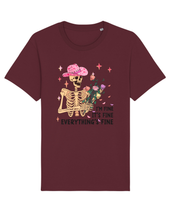 I'm Fine It's Fine Everything's Fine Burgundy