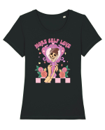 More Self Love Tricou mânecă scurtă guler larg fitted Damă Expresser