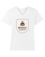 Regele burgerilor Tricou mânecă scurtă guler V Bărbat Presenter