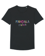 Mandala Rules Tricou mânecă scurtă guler larg Bărbat Skater