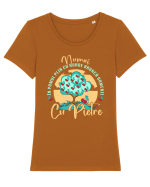 Numai în pomul plin cu roade aruncă oamenii cu pietre Tricou mânecă scurtă guler larg fitted Damă Expresser