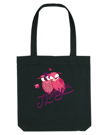 I Love You Sweet Owls Black