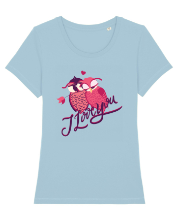 I Love You Sweet Owls Sky Blue