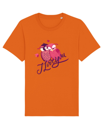 I Love You Sweet Owls Bright Orange