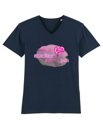 I'm A Sucker For You Watercolor French Navy