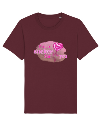 I'm A Sucker For You Watercolor Burgundy