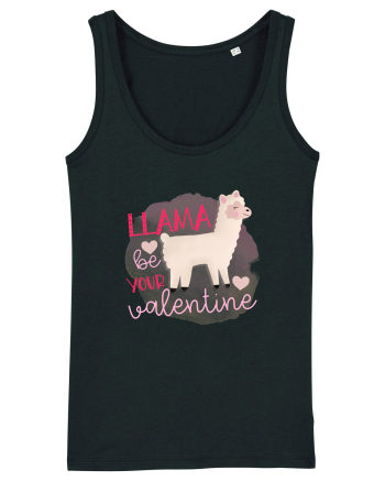 Llama Be Your Valentine Black